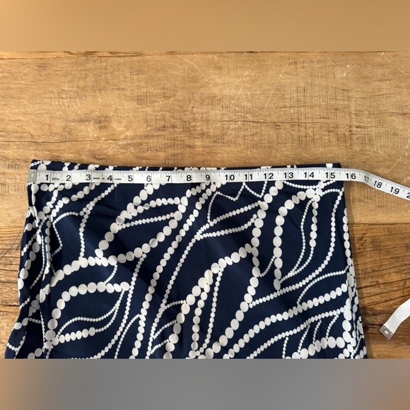 NWT DIXIE Italian Midi Bais Navy White Skirt ~ Large ~ GORGEOUS - Picture 8 of 10